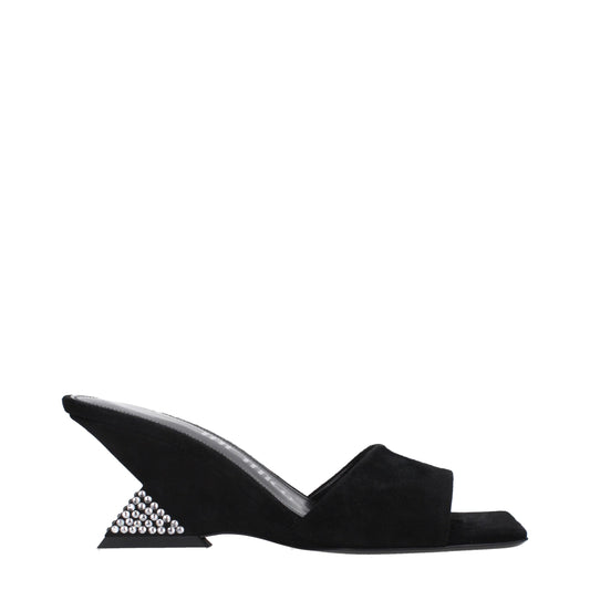 Black Leather Platform Sandals