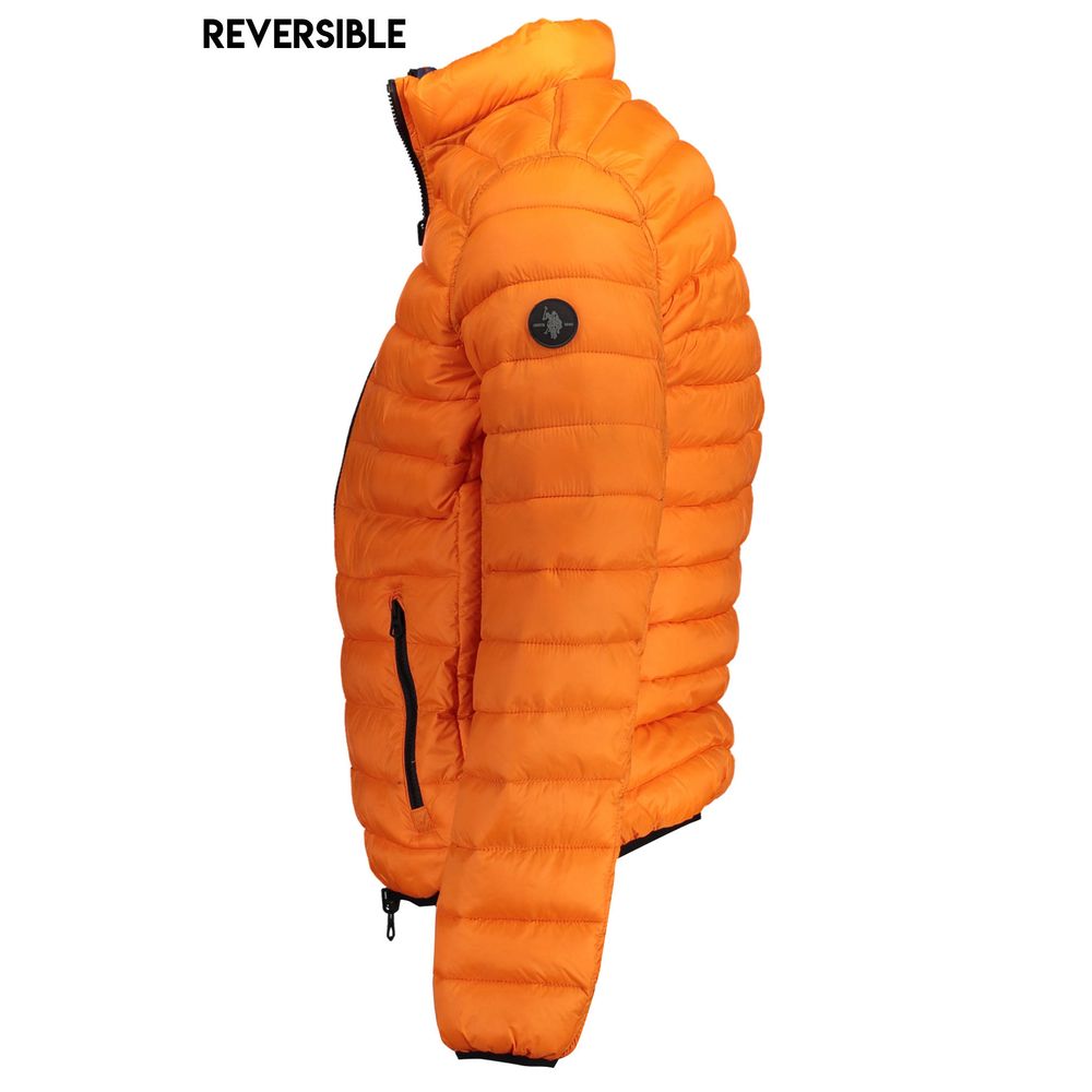 Orange Nylon Jackets & Coat