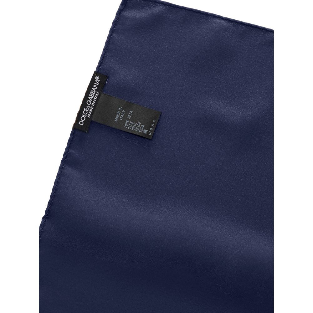 Blue Silk Pocket Square