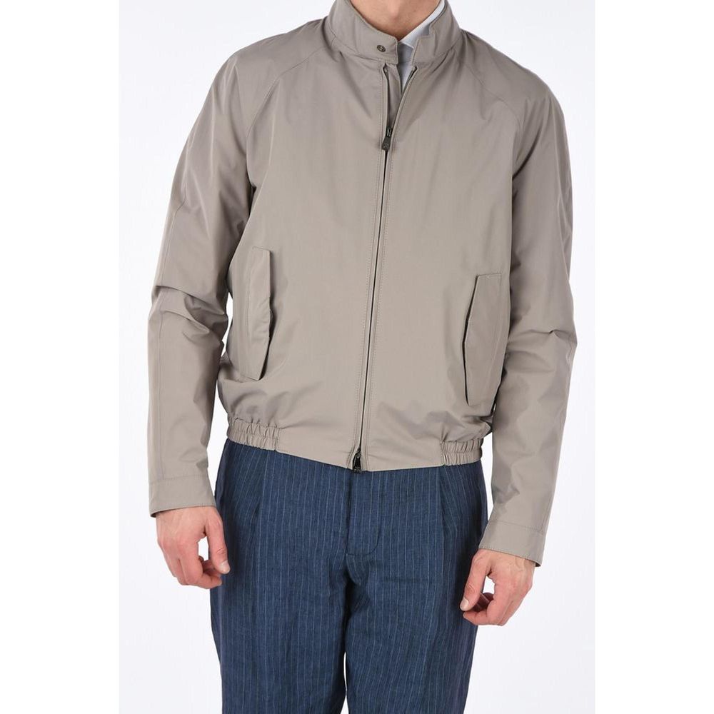 Beige Polyester Jackets & Coat