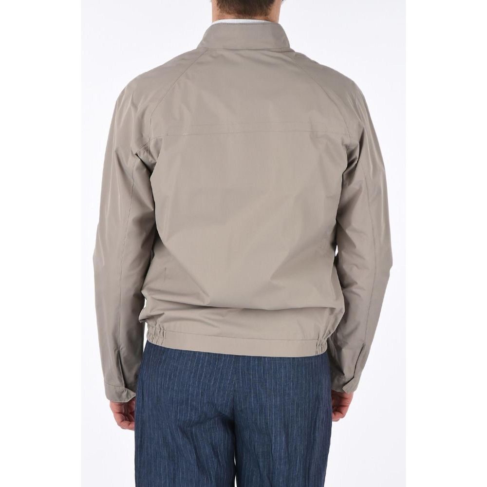 Beige Polyester Jackets & Coat