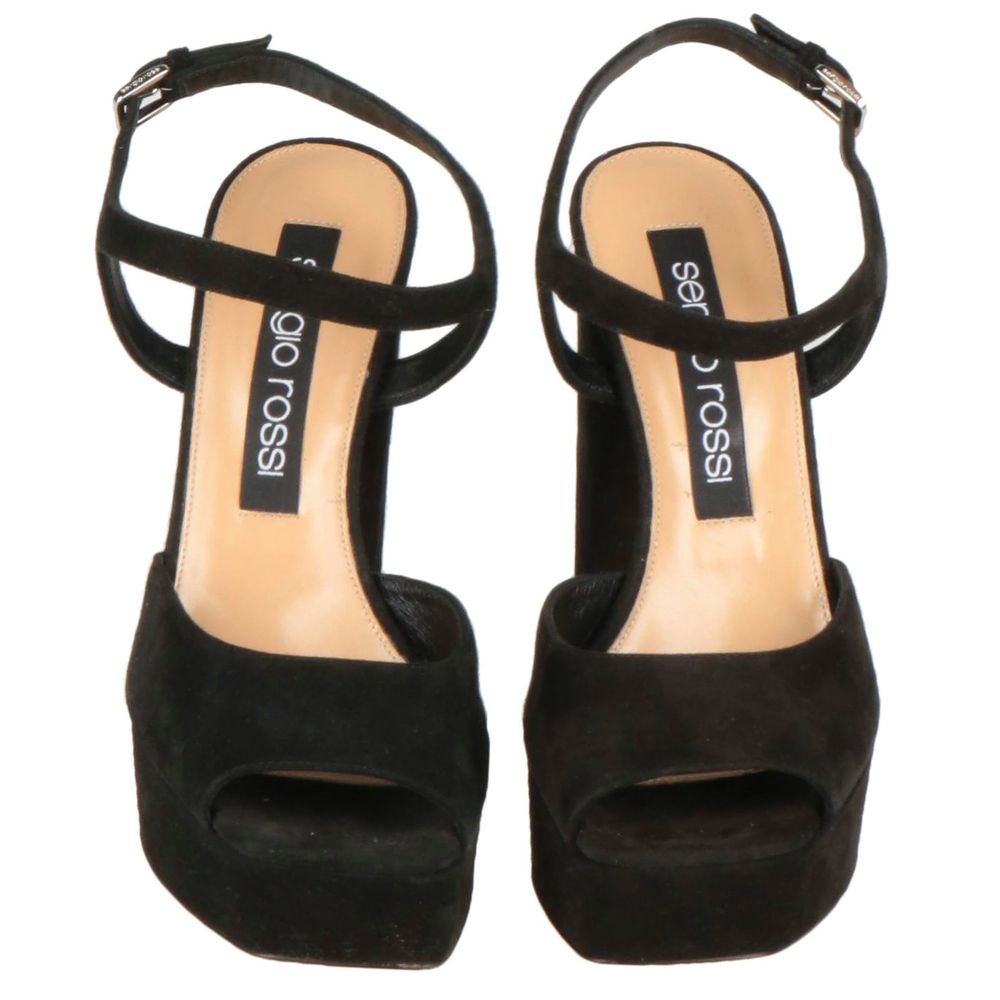 Black Velvet Sandal