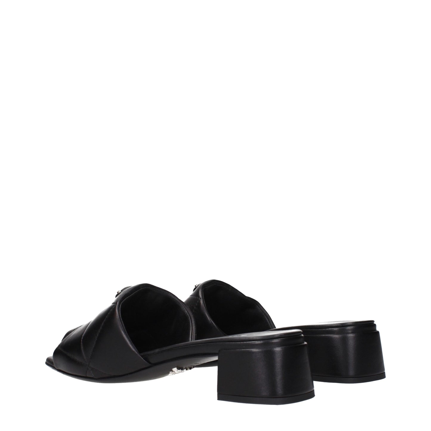 Black Leather Flat Sandals