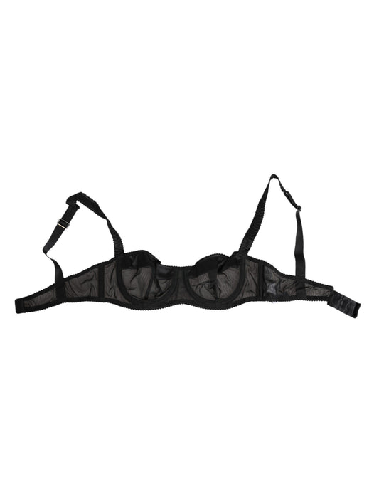 Black Sheer Mesh Underwire Bra  Underwear
