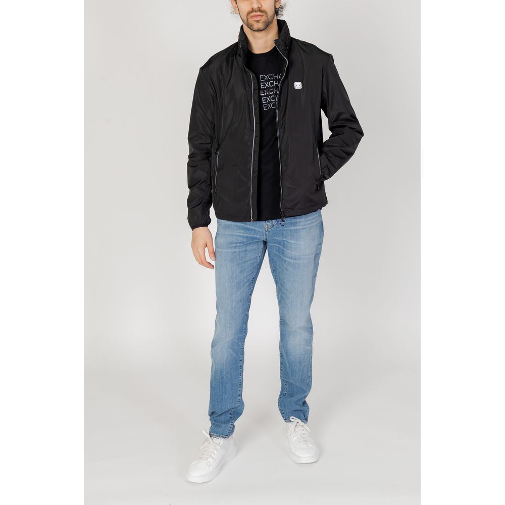 Black Polyester Shell Jacket