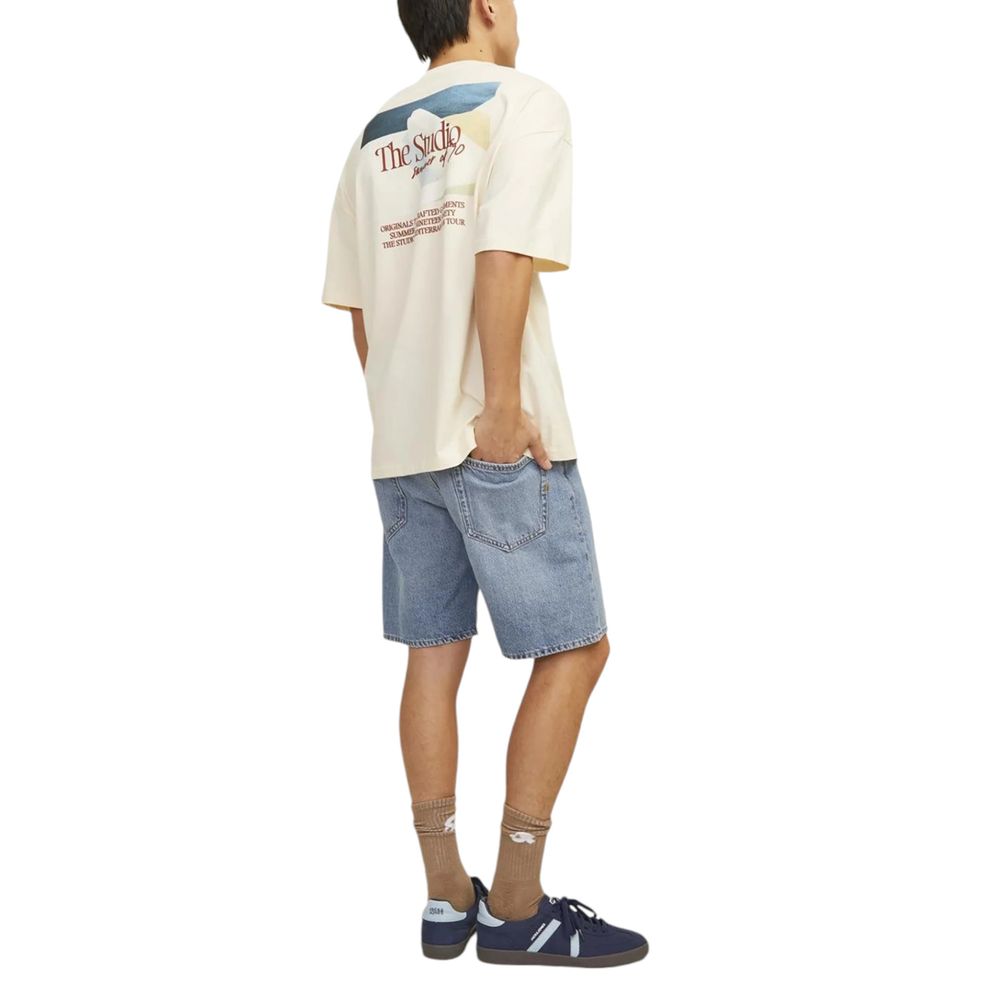 Blue Cotton Bermuda Shorts