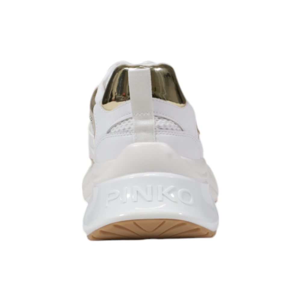 White Leather Chunky Sneakers
