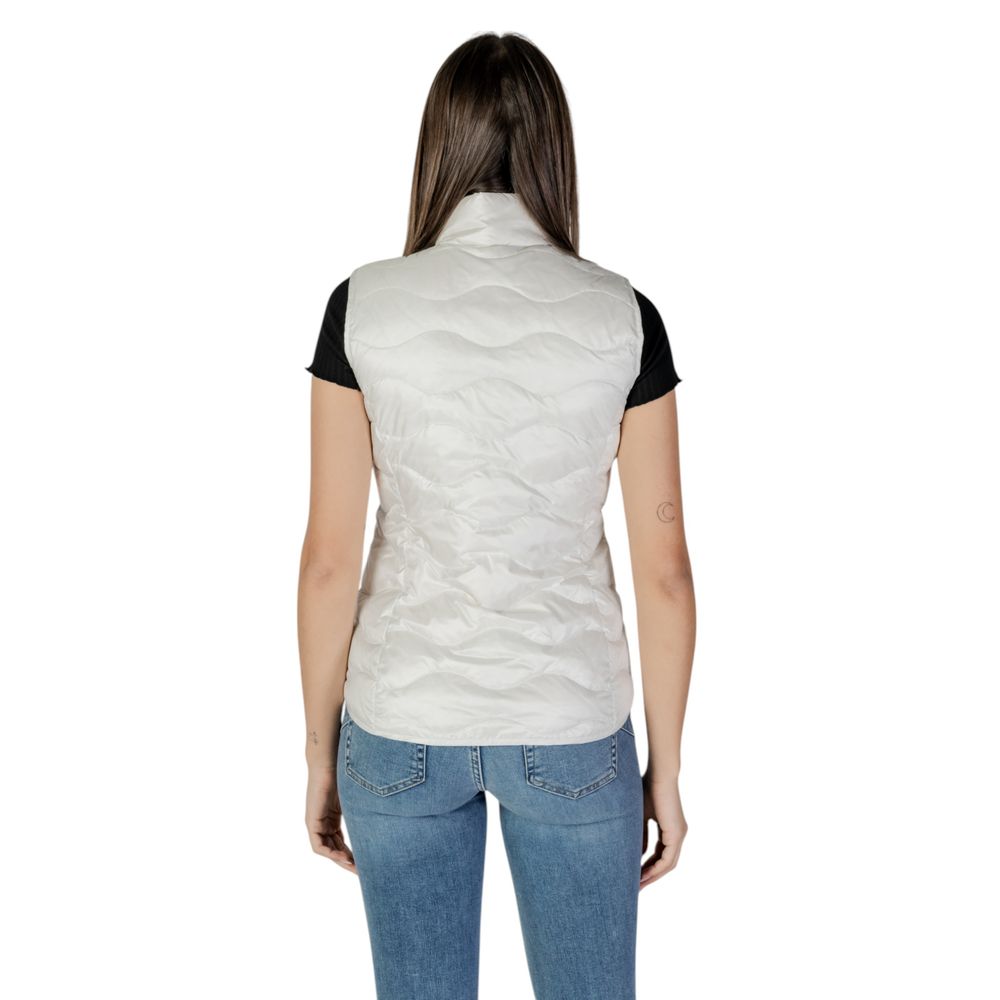 White Polyamide Sleveless Jacket