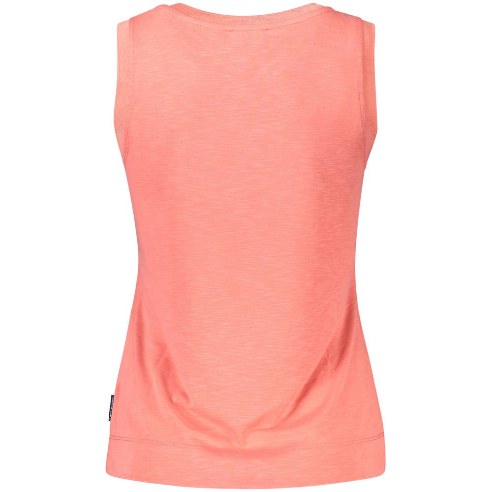 Pink Polyester Tank Top