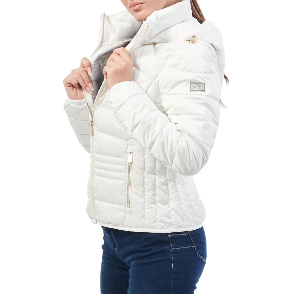 White Polyester Jackets & Coat