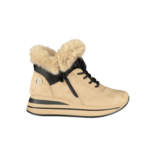 Beige Polyester Women Sneaker