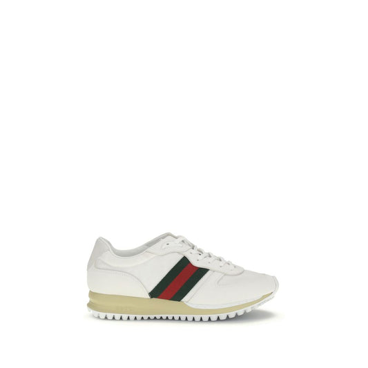 White Polyamide Athletic Sneakers