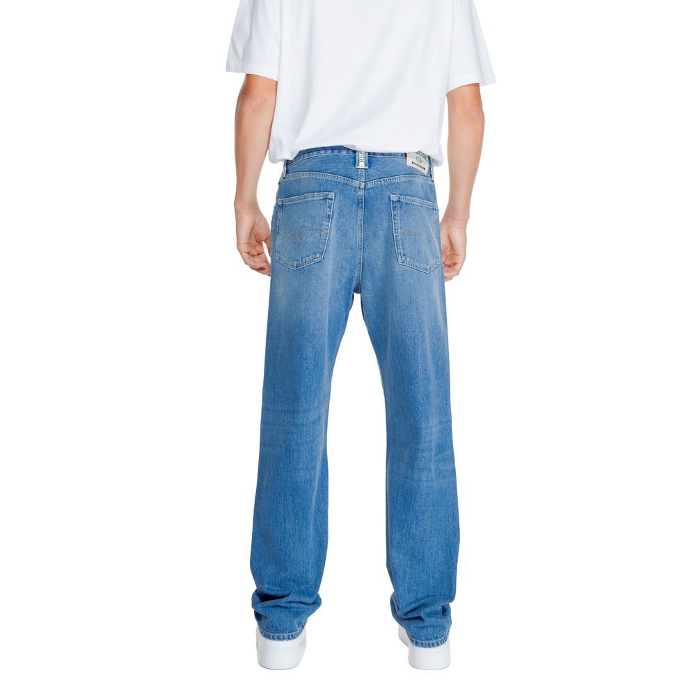 Blue Cotton Relaxed Fit Jeans