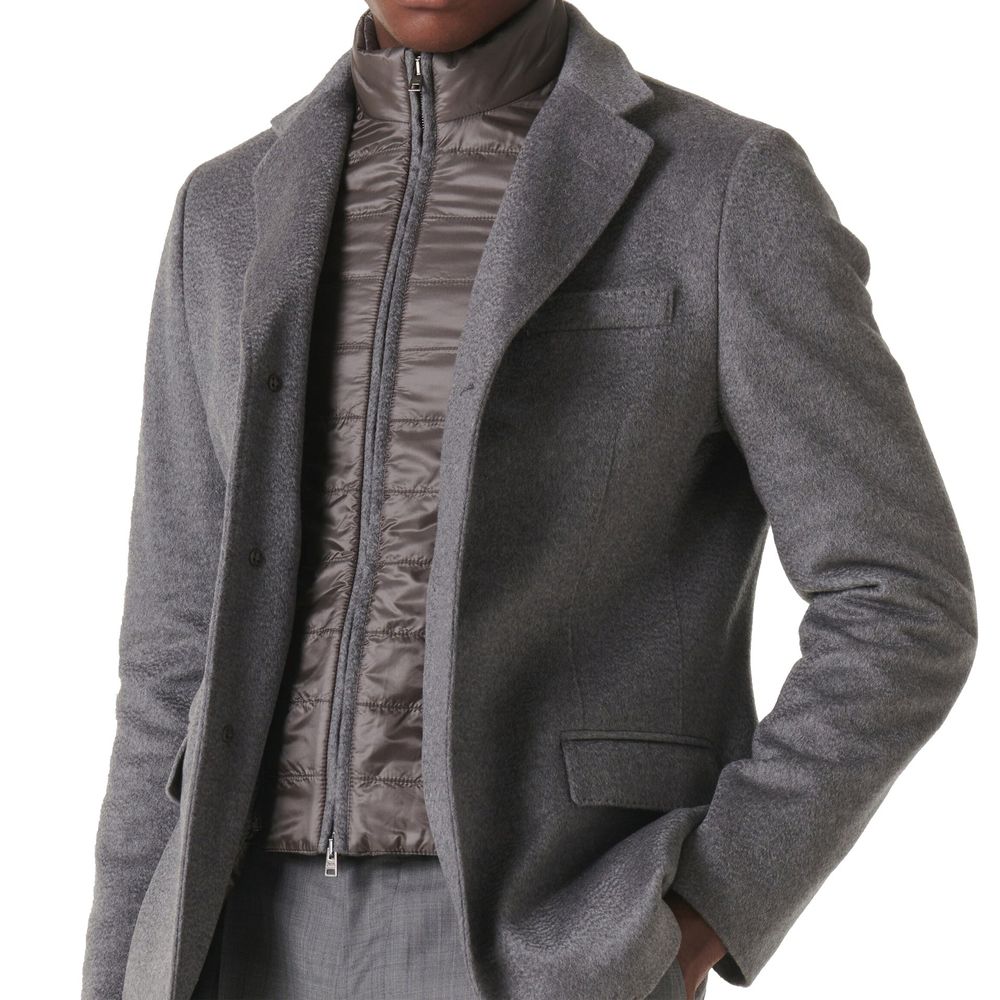 Gray Cashmere Jackets And Coat