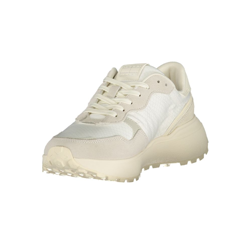 White Polyester Sneaker