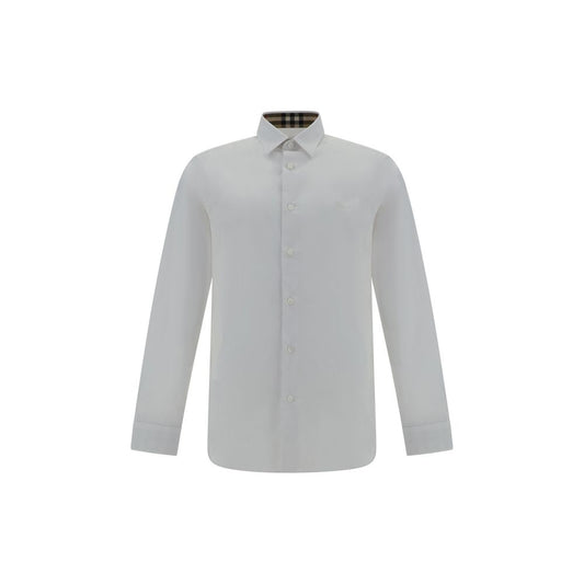 White Elastane Dress Shirt