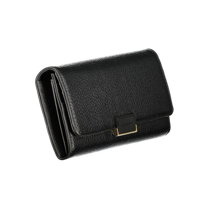 Black Polyurethane Women Wallet