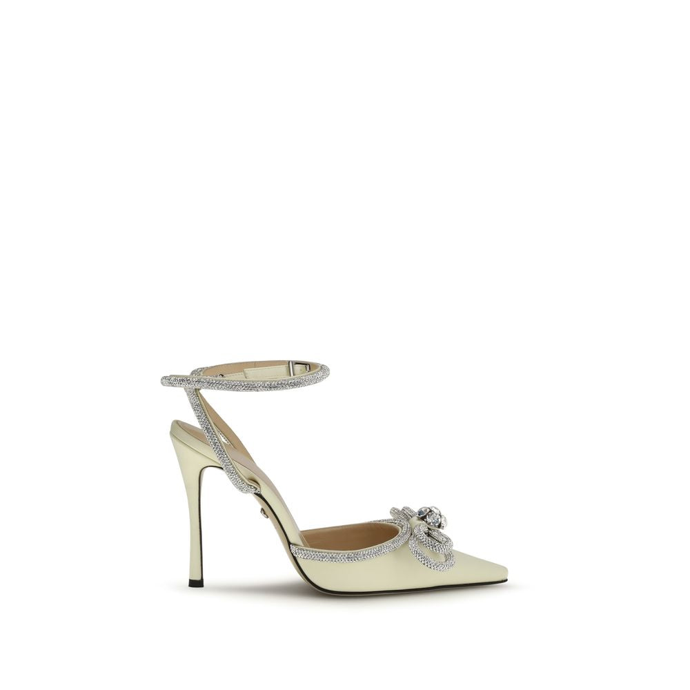 Bicolor Silk High Heel Pumps