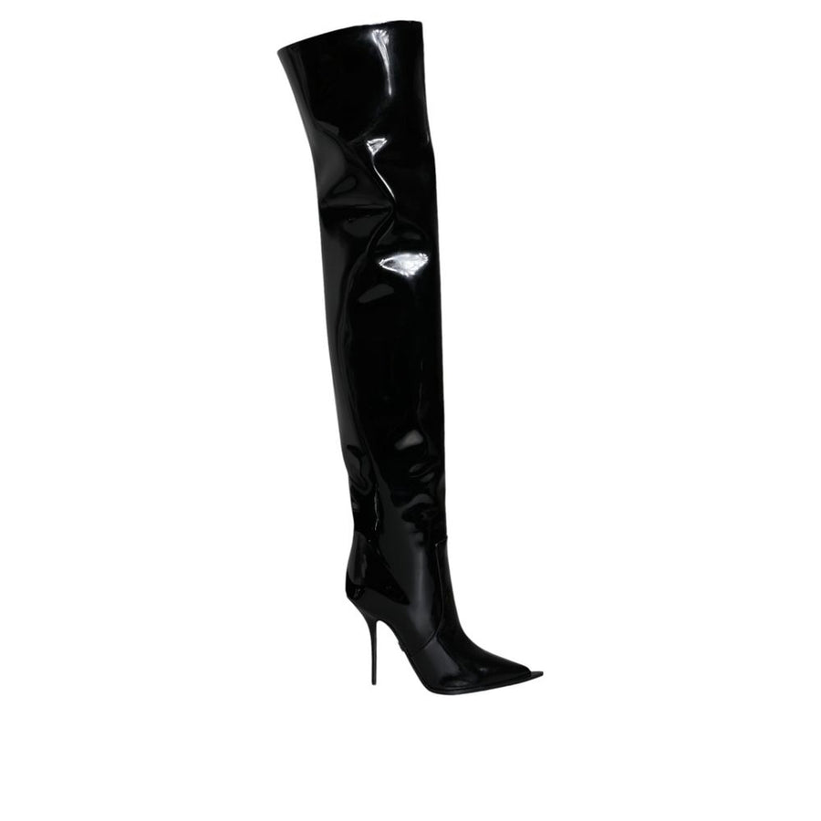Black Leather Over The Knee