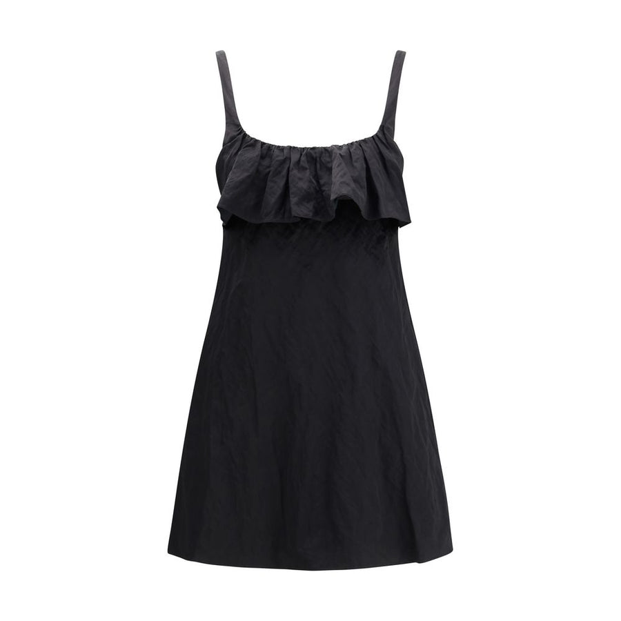 Black Cotton Casual Dress