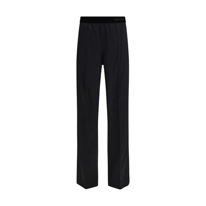 Black Silk Casual Pants