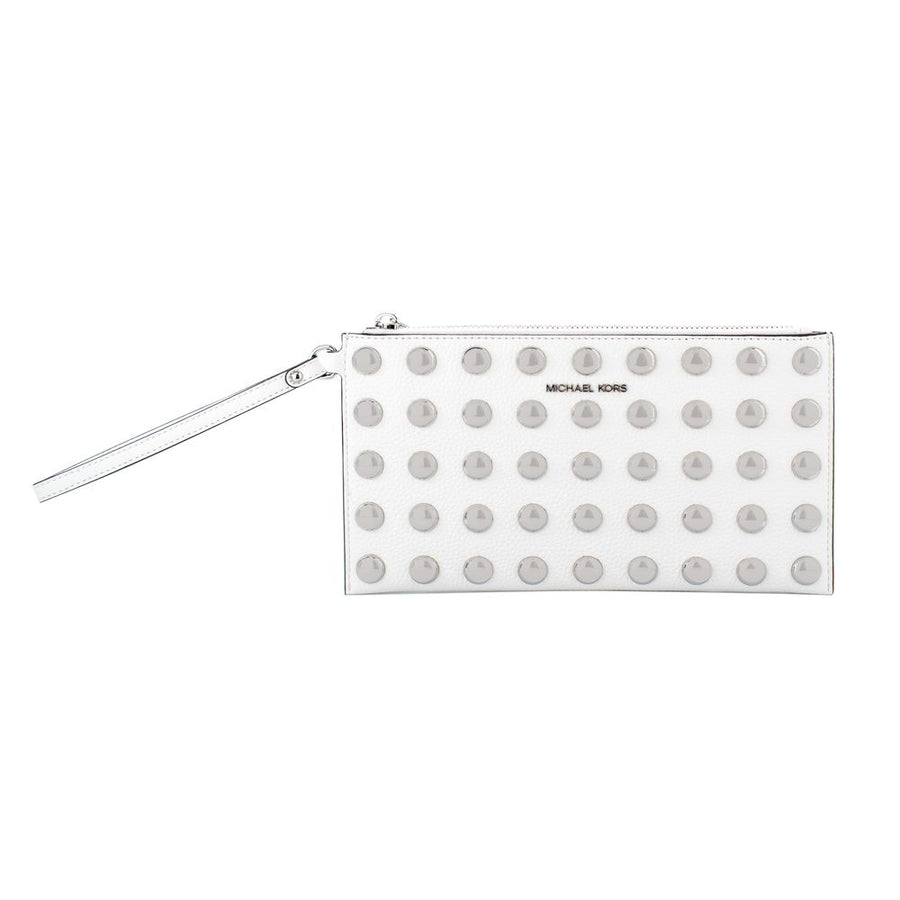 White Leather Clutch Bag