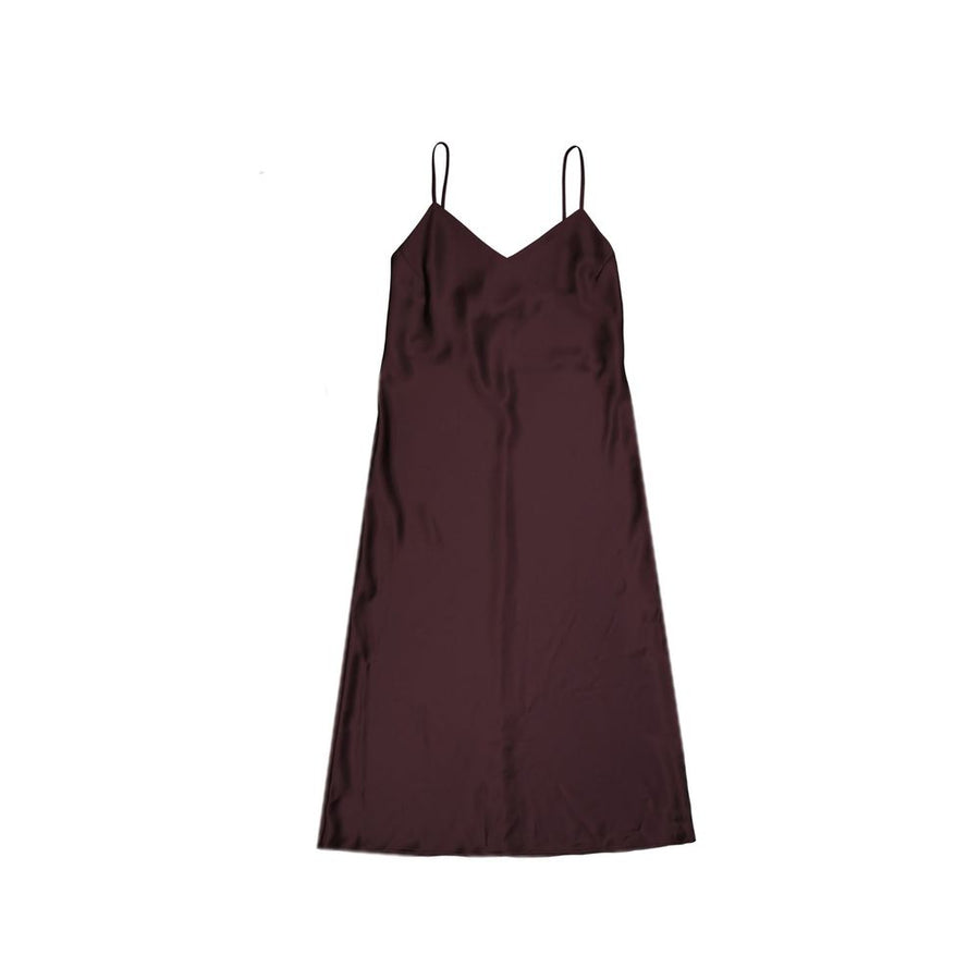 Purple Silk Casual Dress