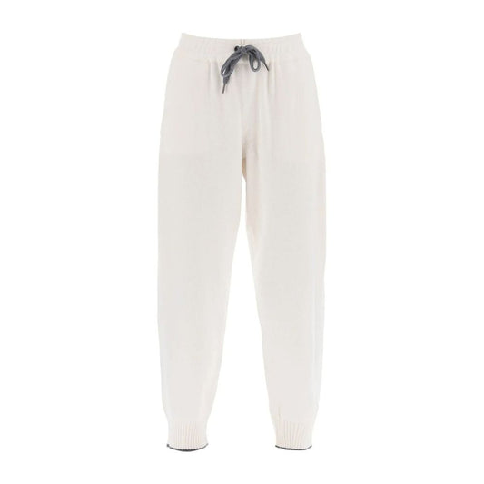 White Cashmere Casual Pants