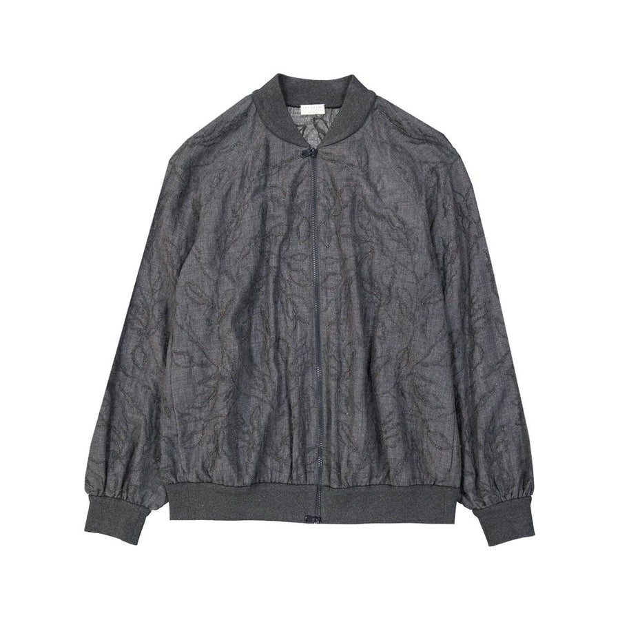 Gray Virgin Wool Bomber