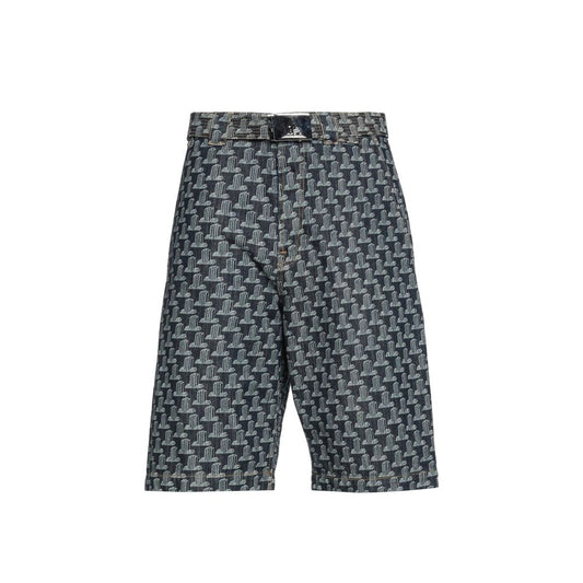 Blue Cotton Shorts