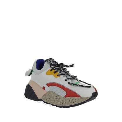 White Vegan Leather Chunky Sneakers