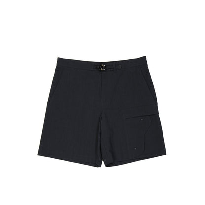 Black Cotton Cargo Shorts