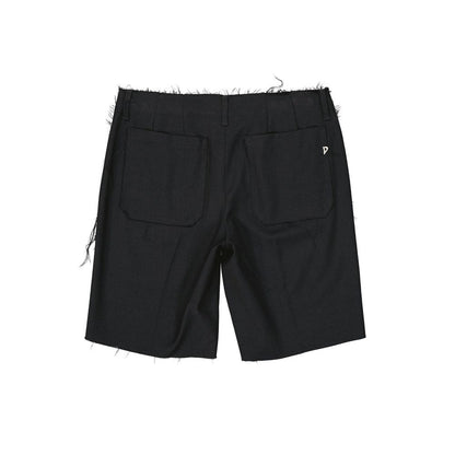 Black Virgin Wool Bermuda Shorts