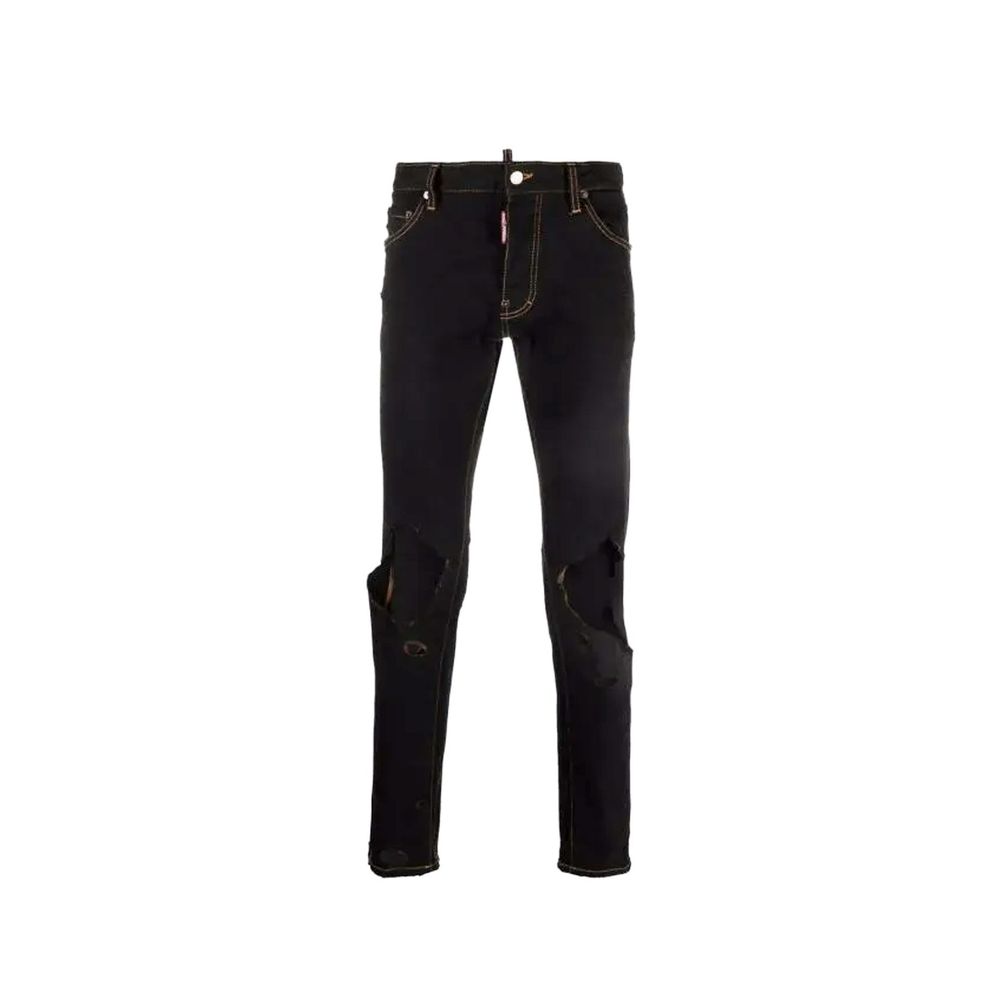 Black Cotton Jeans Denim