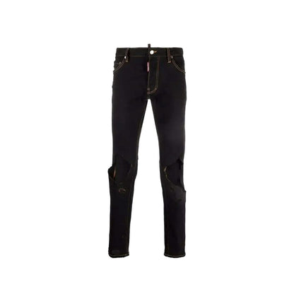 Black Cotton Jeans Denim