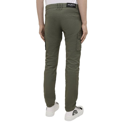 Bicolor Cotton Cargo Pants