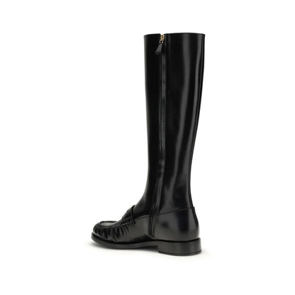 Black Calf Leather Bos Taurus Boots