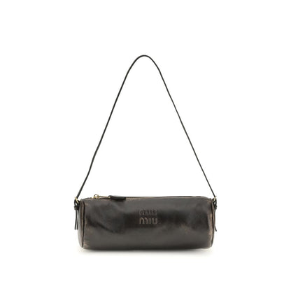 Brown Lamb Leather Shoulder Bag