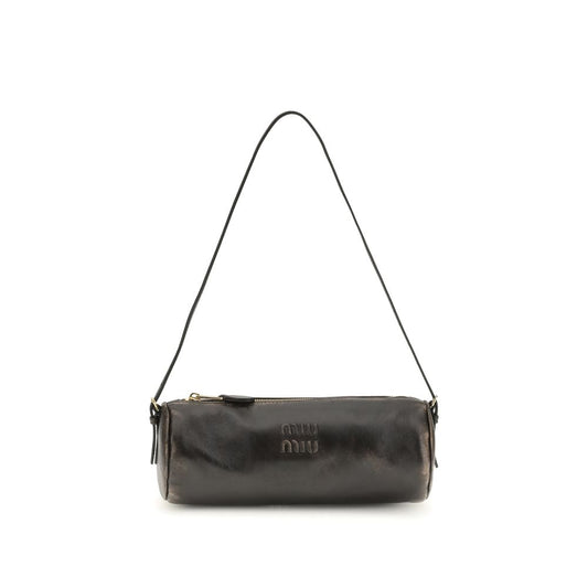 Brown Lamb Leather Shoulder Bag
