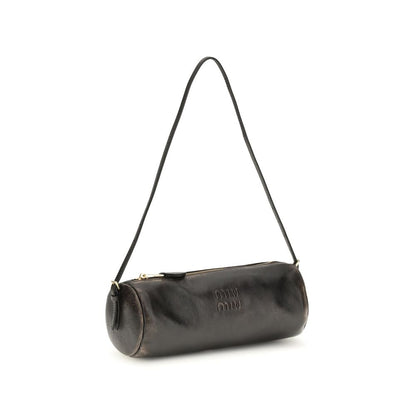 Brown Lamb Leather Shoulder Bag