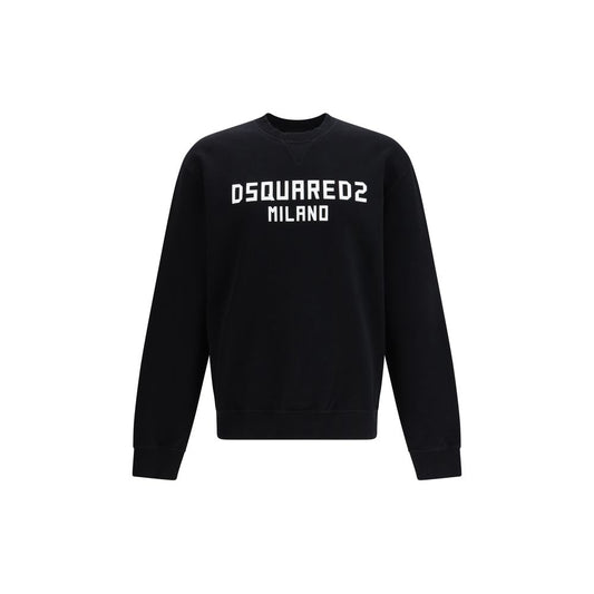 Black Cotton Sweatshirt