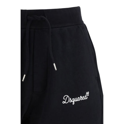 Black Cotton Bermuda Shorts