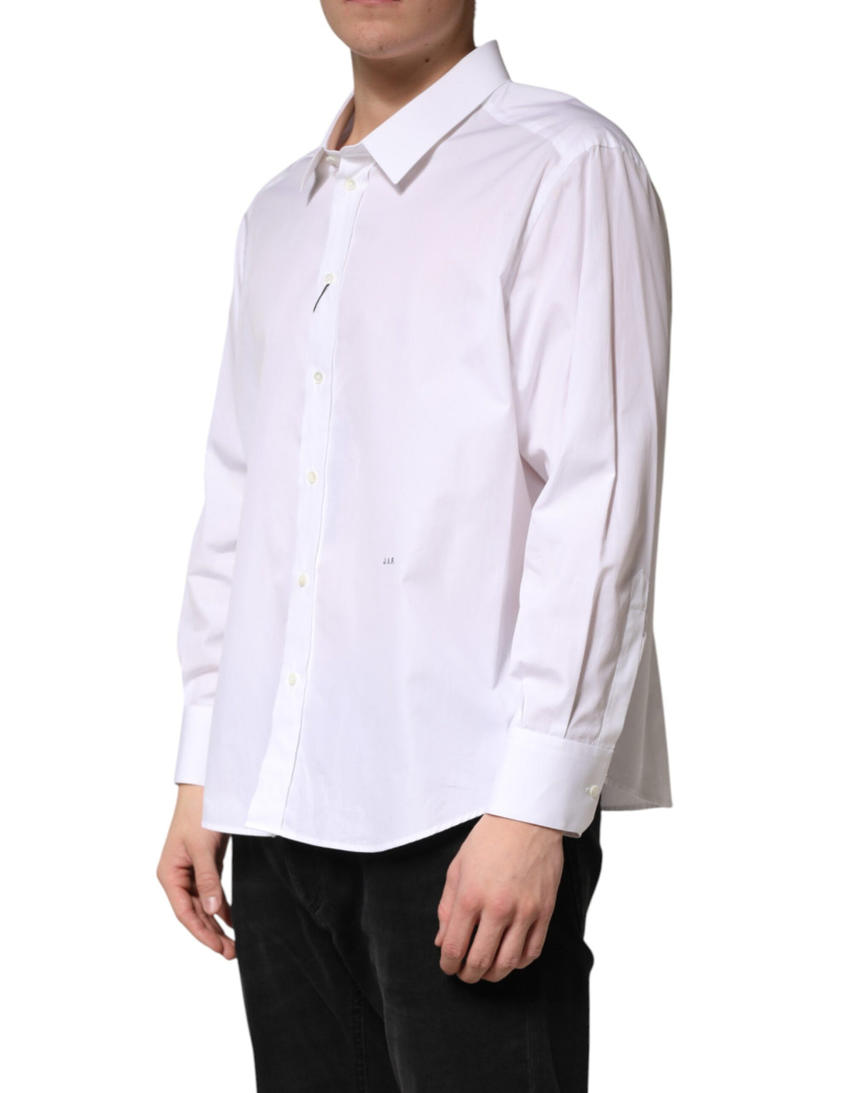 White SARTORIA Cotton Collared Dress Shirt