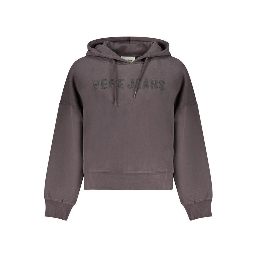 Black Cotton Women Sweatshirt
