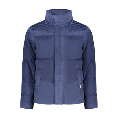 Blue Polyester Men's Jacket