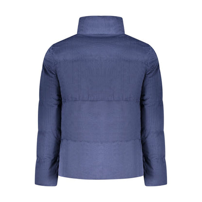 Blue Polyester Men's Jacket