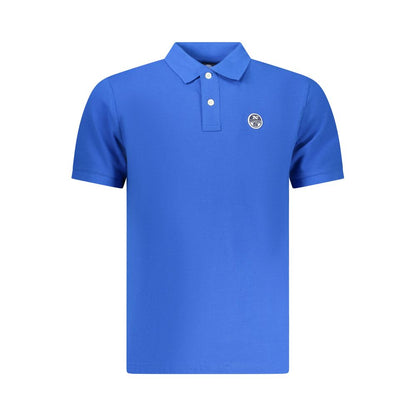 Blue Cotton Men's Polo Shirt