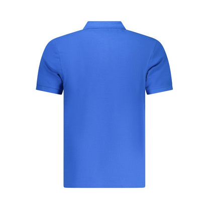 Blue Cotton Men's Polo Shirt