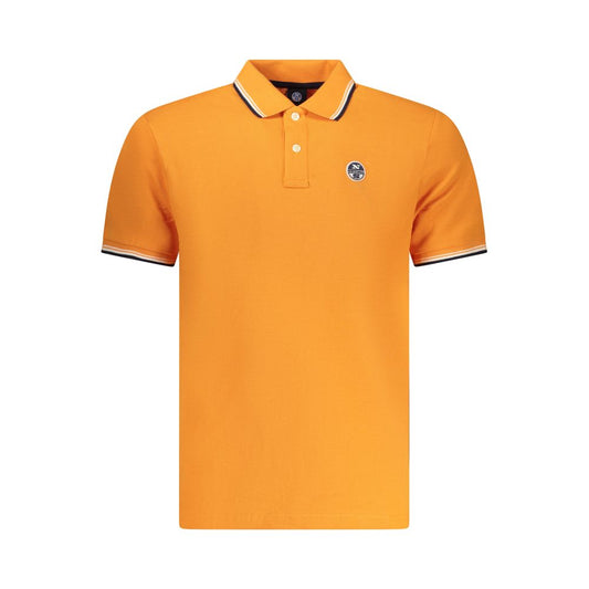 Arancione Cotton Men Polo