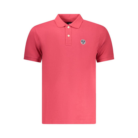 Red Cotton Men Polo Shirt